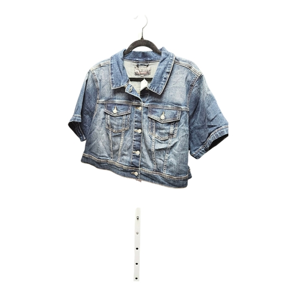 Torrid Blue Denim Crop Short Sleeve Jacket - Picture 1 of 3